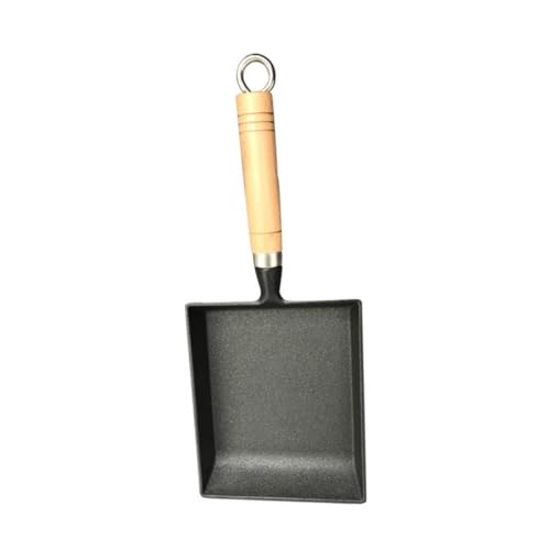EXCEART Sartén Antiadherente de Hierro Fundido para Huevos y Bistec, Portátil y Saludable, Adecuado para Tostar y Cocinar Verduras en Cocina de Inducción