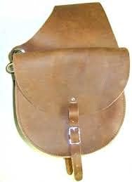 Horse Saddle Bag Cowhide Genuine Leather Western Equestrian Trail Simple Horse Saddle Bag Pack Equipment Horse Saddle Bags Size: 10” L x 10” W x 3 ½” D inches, SMPL23