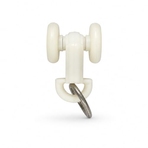 Image of FAPBADRI Jumbo Runners Sliders for M Track Curtain Channel | Heavy Duty Double Wheel Gliders | Color - Ivory | Pack of 50 Pieces