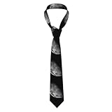 WHJDPP Corbata para hombre con estampado de luna, de poliéster suave, para negocios, bodas y regalos, duradera y fácil de mantener