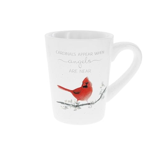 Taza de cerámica blanca Pavilion 13 oz con diseño de cardenal miniatura 1