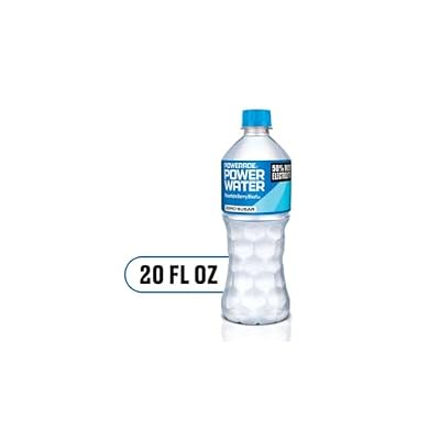 Powerade Power Water Zero Sugar Mountain Berry Blast, 20 oz Bottles, 24 Pack