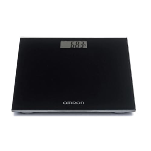 OMRON HN289 Bilancia Pesapersone Digitale – Accensione/spegnimento automatico, design extra sottile, facile da usare, stile elegante, perfetta come bilancia pesapersone per ogni bagno