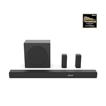 Hisense Barra de som HS5100 5.1Ch com subwoofer sem fio, 540W, Dolby Digital Plus, Bluetooth 5.3, EzPlay, Roku TV Ready, DTS: X, HDMI/AUX/ARC/Optical/USB (HS5100, modelo 2024)
