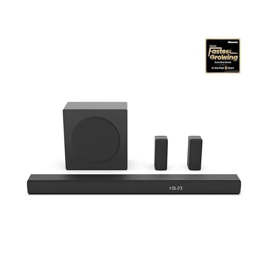 Hisense Barra de som HS5100 5.1Ch com subwoofer sem fio, 540W, Dolby Digital Plus, Bluetooth 5.3, EzPlay, Roku TV Ready, DTS: X, HDMI/AUX/ARC/Optical/USB (HS5100, modelo 2024)