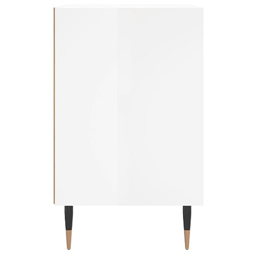 Table de chevet blanc brillant 40x30x50 cm petite table de nuit
