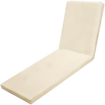 Outdoor Chaise Lounge Cushions for Patio, 71"x22"x3" Lounge Chair Waterproof Replacement Seat Cushions for Outdoor Furniture (Beige, 1 Pcs)