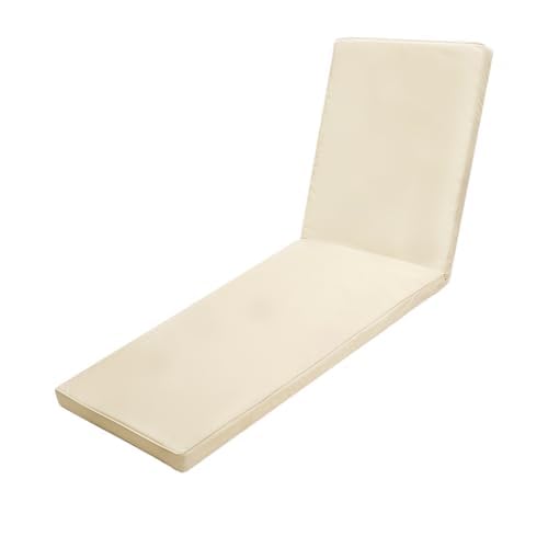 outdoor chaise lounge cushions for patio, 71"x22"x3" lounge chair waterproof replacement seat cushions for outdoor furniture (beige, 1 pcs)