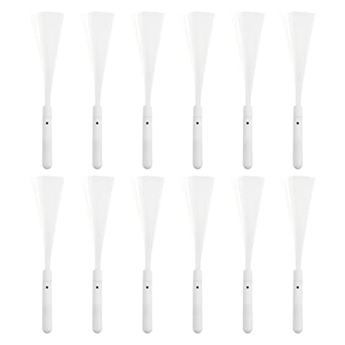 Gogogmee 12Pcs LED Fiber Optic Wands Colorful Glow Sticks for Parties Festivals Halloween and Events Bright Light Up Party Favors for Eye Catching Fun