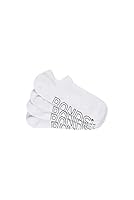 Bonds Men's Logo Light No Show Socks (4 Pack), White (4 Pack), 11+ / Large