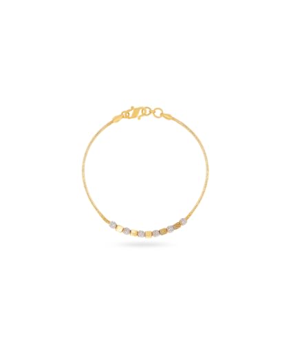 Image of BHIMA Jewels 22K BIS Hallmark 916 Beaded Charm Gold Chain Bracelet