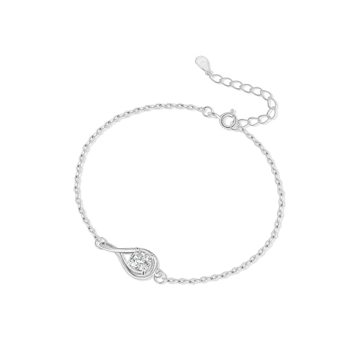 Bracelet réglable infini en argent contre les problèmes de taille