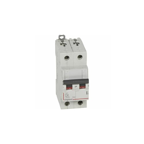Disjoncteur bipolaire 6A Legrand DX3 courbe D 6/10ka haute sécurité