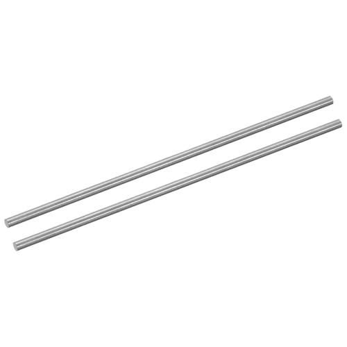 QUARKZMAN 2 Stück GR5 Titanstange Durchmesser 2mm 0.07 Länge 100mm 3.94 Metall Massiv TC4 Titanlegierung Rundstange Stangenmaterial Für Modellflugzeug Autos Schiff DIY Metallbearbeitung
