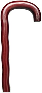 TEmkin Wooden Walking Stick Solid Cane Disabled& Elderly Lightweight Non- Slip Solid Wood Canes, Men& Women Hiking Wood Walking Sticks Mountaineering Crutch