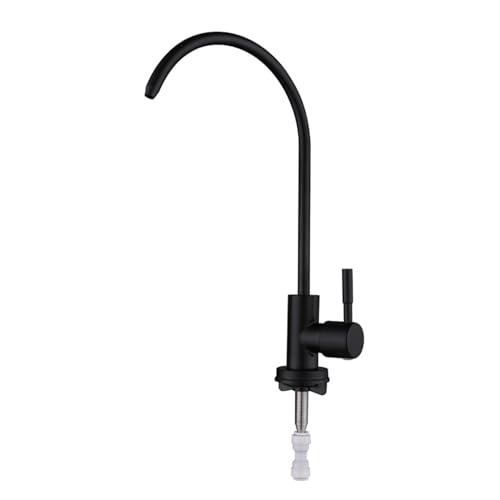 Robinet eau potable noir pour évier de cuisine au design contemporain