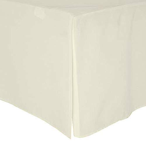 Image of Cottington Lane Crib Bed Skirt Pleated Crib Skirt Dust Ruffle, 100% Natural Cotton, Nursery Crib Toddler Bedding Skirts for Baby Boys or Girls, 14 inch Soft Crib Dust Ruffle Drop Crib Skirt-Ivory