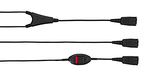 Câble Y Jabra pour superviseur QD vers 2xQD cordon double écoute avec mute 1,5m