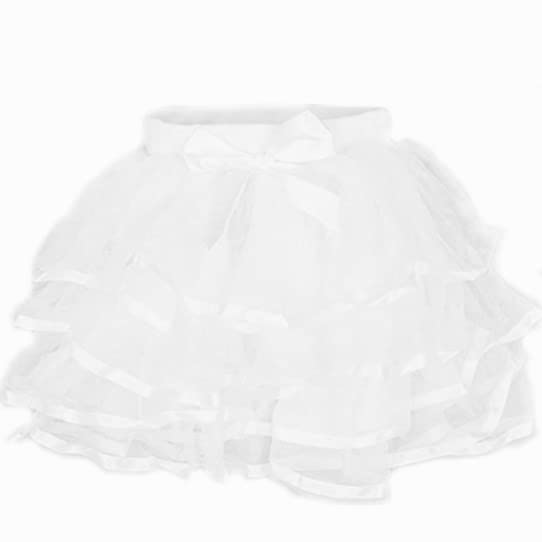 jaffiustTutu Skirt with Bow, 4 Layer Tutu Kids Dress Layered Tulle Tutu for Girls Ballet Dress Up Kids Tutu Tulle Tutu Skirt Diaper Cover Tutu Skirts Toddler Tutu Skirt