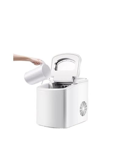 Fabricadora de hielo portátil compacta 26lb día blanca miniatura 2