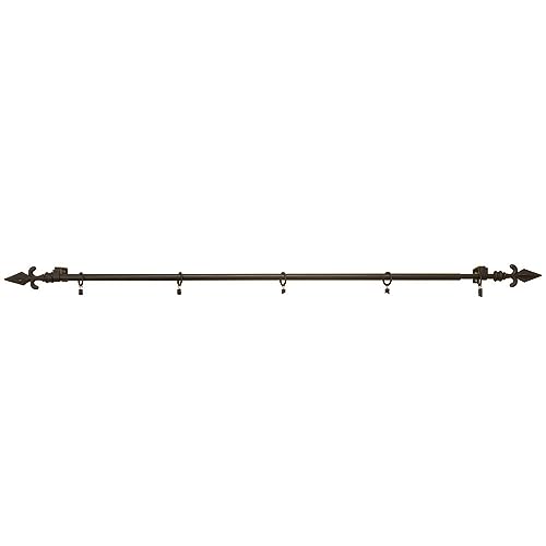 Herrschners Black Finial Rod with Clips Hanger