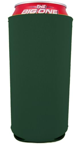 Blank Neoprene 24 oz. Can Coolie (6 Pack, Dark Green)