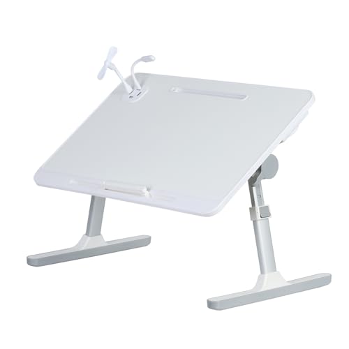 AOKID Mesa de bandeja, escritorio de lámpara, soporte de cama ajustable para laptop, mesa plegable para sofá, sofá, suelo, mini mesa de picnic, espacio de almacenamiento, escritorio para laptop
