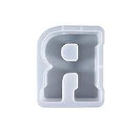 CDIYTOOL Lettre LED Lumière Moule En Résine, Support De Veilleuse Résine Époxy Moulage Alphabet Moules En Silicone Avec Support De Base En Bois Lumineux Bricolage À La Main Décoration Artisanale