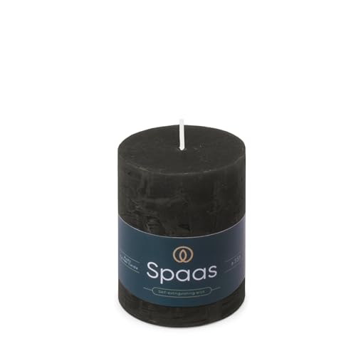 Spaas Rustic Pillar Candle 70/95 mm 35h Black