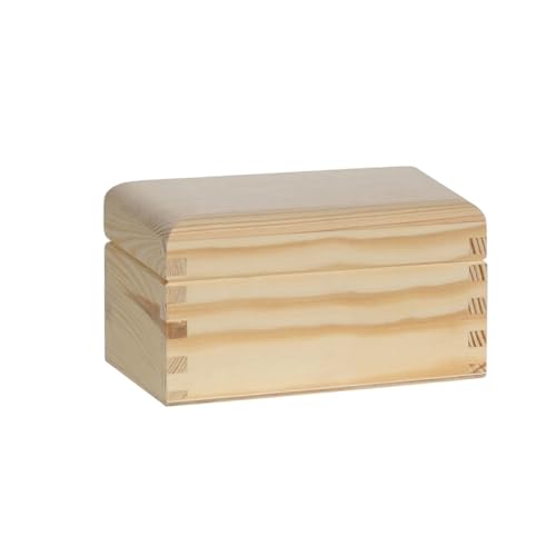 Caja, caja de té té pequeñas piezas de caja de almacenamiento de madera con compartimento Separación en diferentes tamaños, madera, Kiste 2 Fächer. 15 x 9.5 x 8.5 cm