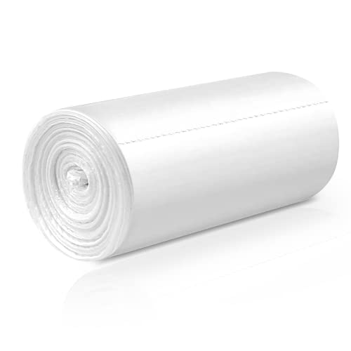 Image of Small Trash Bags 80 Counts, Waikas Garbage Bags for Bathroom Car Mini Trash Can, Clear Plastic Bag for Bedroom Living Room, 4 Gallons, Clear