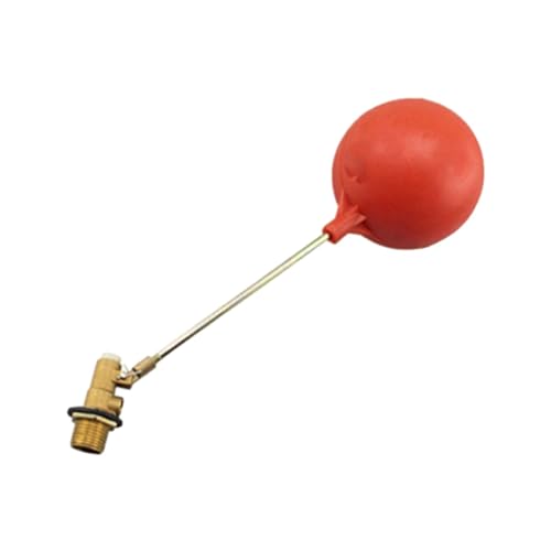 Baoblaze Water Tank Float Valve Brass Float Valve with Ball Switch Floating Ball Valve for Home Storage Tanks Toilet Cistern, Red, 1inch DN25