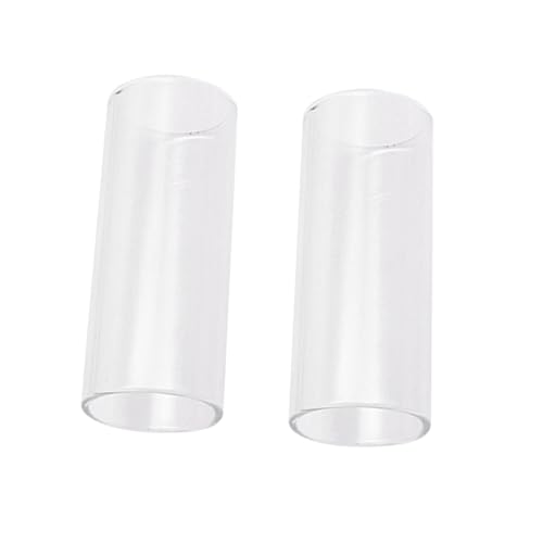 Toddmomy 2pc Glass Slip Rod Best Guitar Slide Medium Bottleneck Standard Guitar Slide Glass Guitar Slide