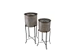 Creative Co-Op Set of 2 Iron Planters on Stands