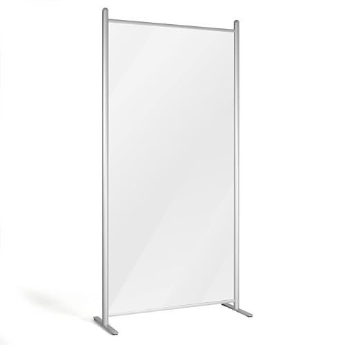 Cloison mobile Plexiglass Souple Transparent cadre alu H 201 x L 100 cm
