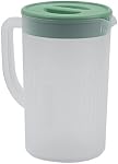 Luqeeg Pitcher en plastique, Grande Capacité Haute Température Proof Jus froid Jus avec limace, Conteneur d'eau de camping pour le thé de jus (Green1)