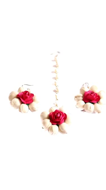 BDS CREATIONS Flower Maang Tikka for Wedding | Baby Shower | Haldi | for women and girls (B0BR41V5QH) Amazon Price History, Amazon Price Tracker