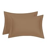 Cotton Star King Pillow Shams Set of 2 Taupe 100% Organic Cotton Genuine 600 Thread Count Taupe Pill