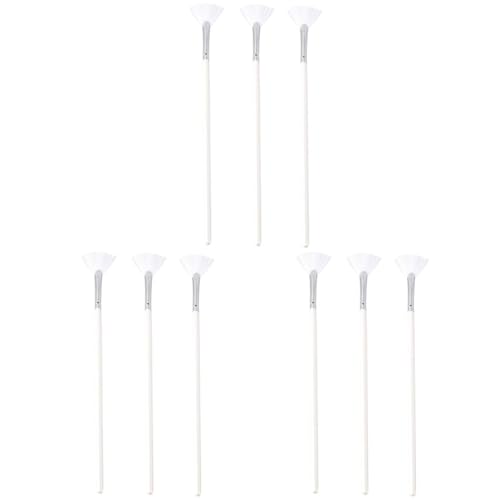 DOITOOL 3sets Professional Face Mask Diy Brush Face Mask Skin Care Applicator White Fan Shape Brush 3pcs*3