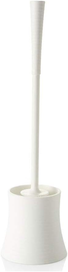 Brosse de toilette et siège de toilette blanc en plastique résistant