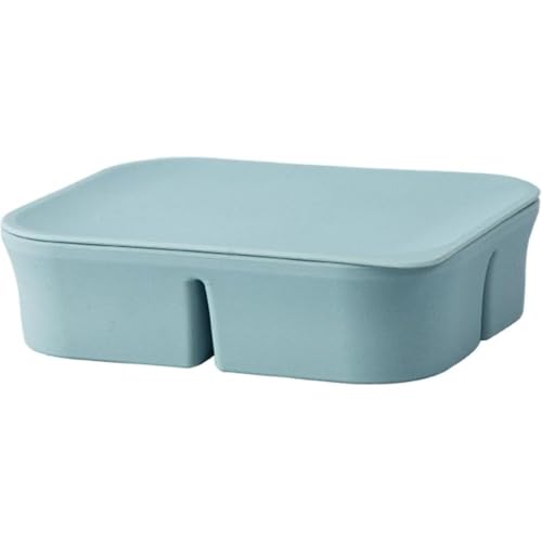 ITMEAT�V���R�����[�{�b�N�X�V���R�������`�R���e�i�������ꂽ�f�B�i�[�v���[�g�V�[���P�[�X4�R���p�[�g�����g�X�i�b�N�R���e�i�R���p�[�g�����g�X�i�b�N�{�b�N�X (4�R���p�[�g,�i2�j�u���[)