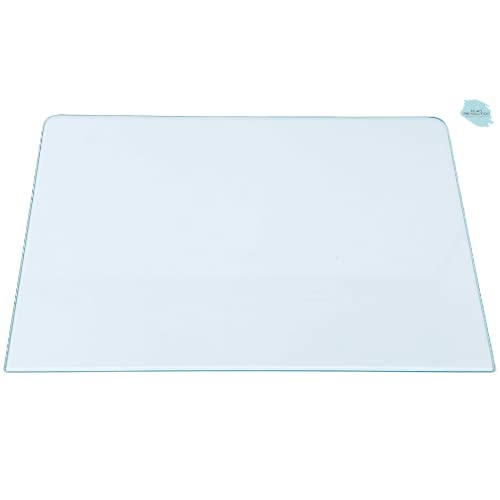 Kühlschrank Einlegeboden | Glasplatte | ALLE MAßE LIEFERBAR - Klarglas 4 mm - (89,96 EUR/qm) 2 abgerundete Ecken - 46.5 cm x 27.5 cm Cover