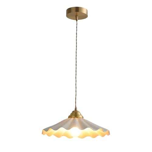 Suspension céramique au design ondulé la poésie d'un luminaire style ferme moderne