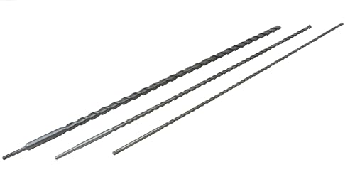 Miniatura 2 de Kit 3 Brocas Sds Plus De 1 Metro 1000 Mm Brocas Pasamuros Extra Largas Sds-Plus: Ø 12, 16 Y 24 Mm Barrenas Profesionales Hormigón, Piedra Y Ladrillo Mampostería. Punta De Carburo De Tungsteno