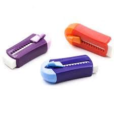 mapedcombo Expert Universal Retractable Latex Eraser 012000 (Colours May Vary) Pack of 3