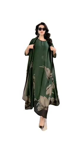 Robe d'été 2 pièces fluide et respirante à motif floral rétro chic