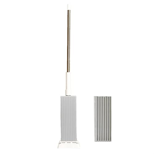 Mopa/Fregona plana para piso, fregona de colodión, lavado de manos libre, agua mágica, autolimpiante, algodón, baldosas planas, absorbente, limpiador del hogar, sistema de limpieza de suelos (color: