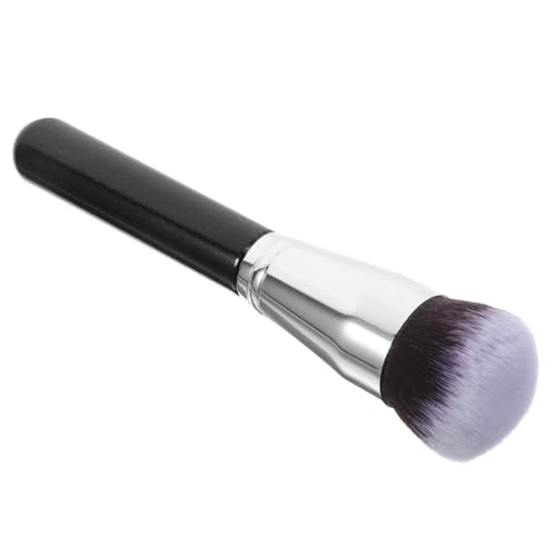 LIFKOME Foundation Brush Makeup Brushes Puff Wooden Handle Black