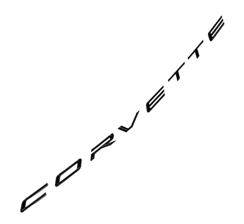 Image of 1PC Rear Corvette Letters Emblems 3D Badge Nameplate Logo Replacement for 2020+ C8 Corvette (Gloss Black)