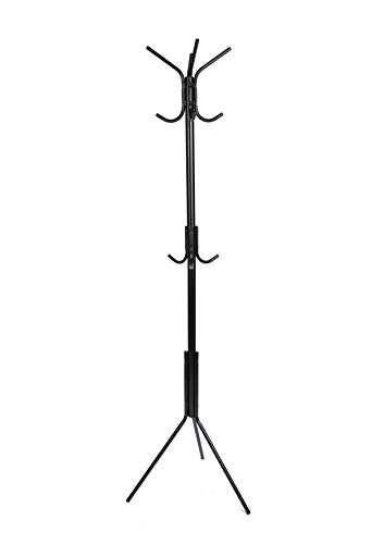 Mind Reader CRACK11-BLK Metal Coat Hat Hanger 11 Hook for Jacket, Purse, Scarf
